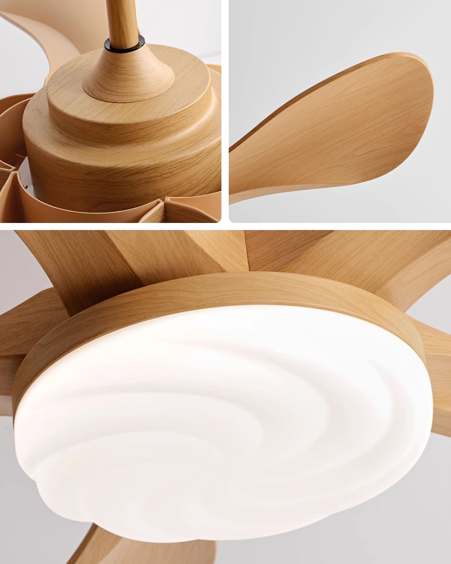 WOMO Modern Ceiling Fan With Bright Light - WM5256