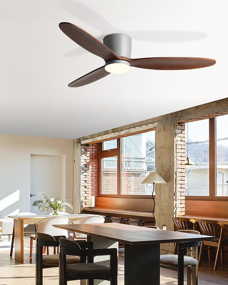 WOMO Wood Low Profile Ceiling Fan Lamp - WM5259
