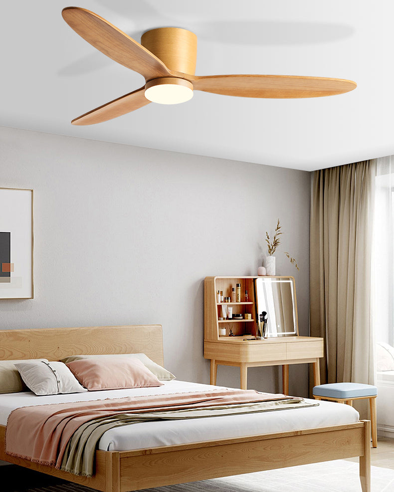 WOMO Wood Low Profile Ceiling Fan Lamp - WM5259