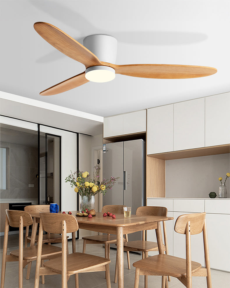 WOMO Wood Low Profile Ceiling Fan Lamp - WM5259