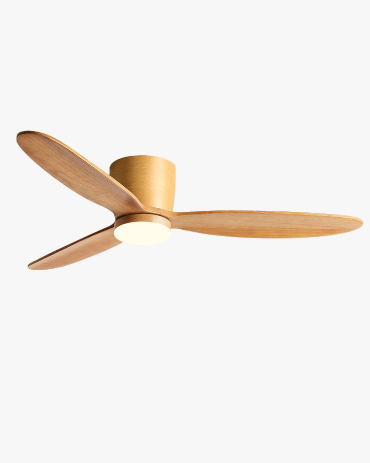 WOMO Wood Low Profile Ceiling Fan Lamp - WM5259