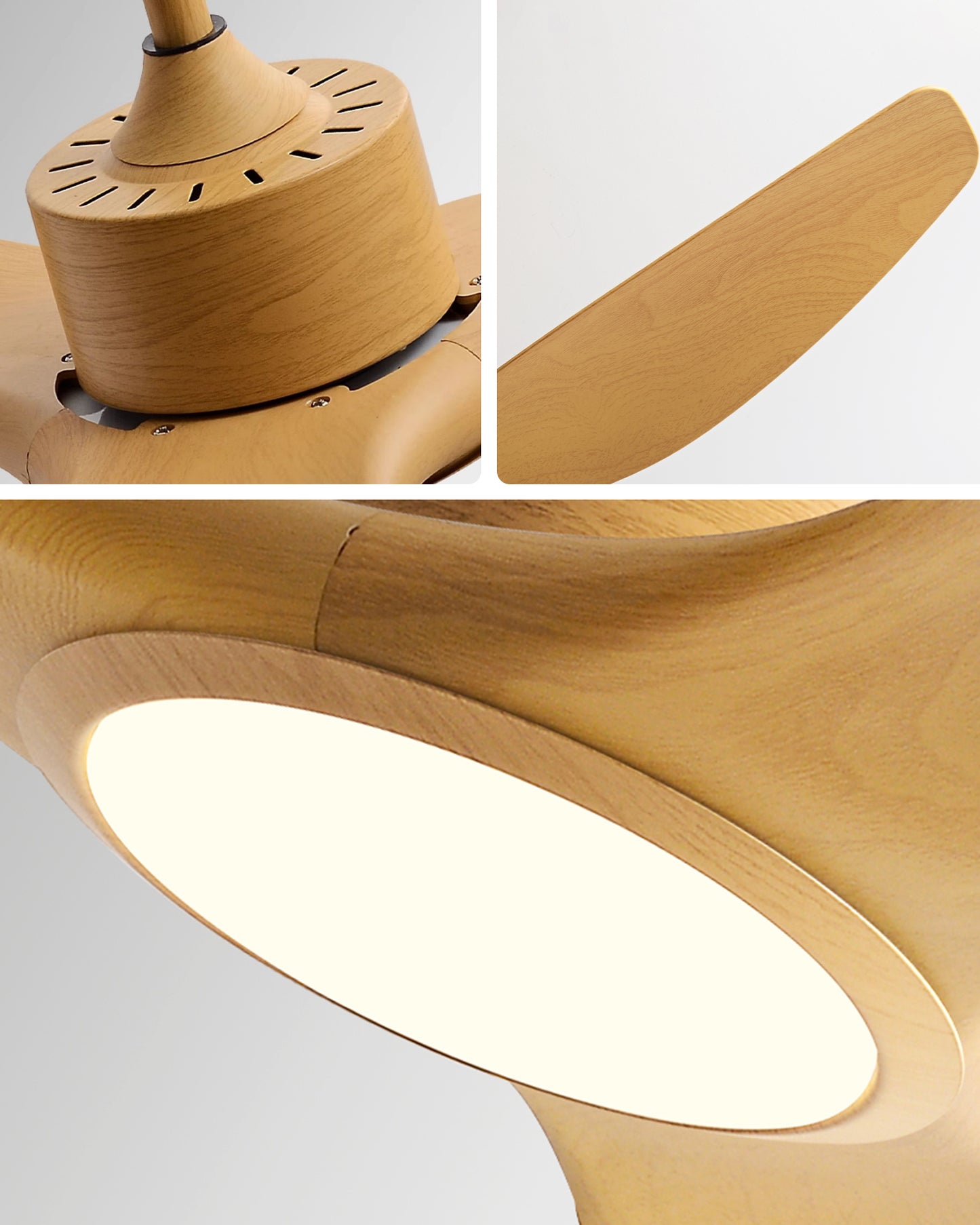 WOMO 3 Blade Modern Ceiling Fan Lamp - WM5262
