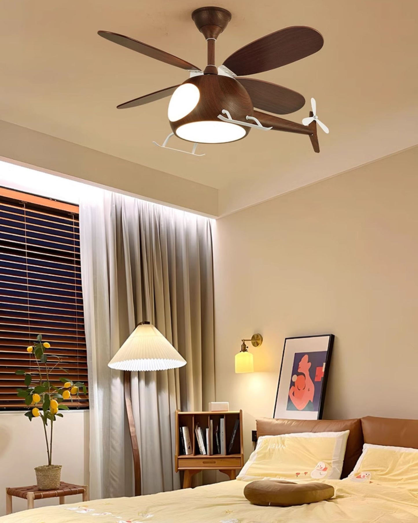 WOMO Airplane Children Ceiling Fan Lamp- WM5264
