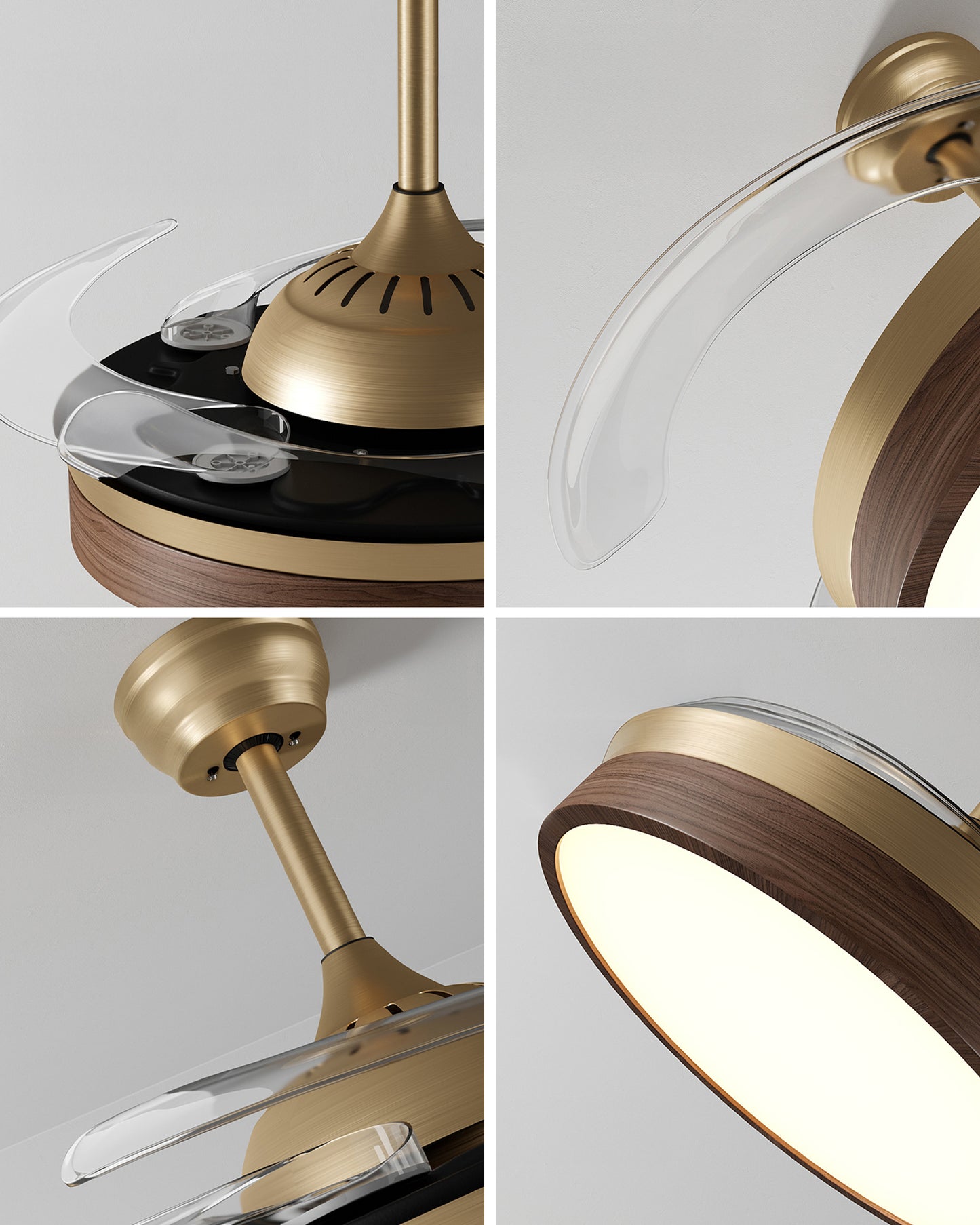 WOMO Retractable Blade Ceiling Fan Lamp - WM5265
