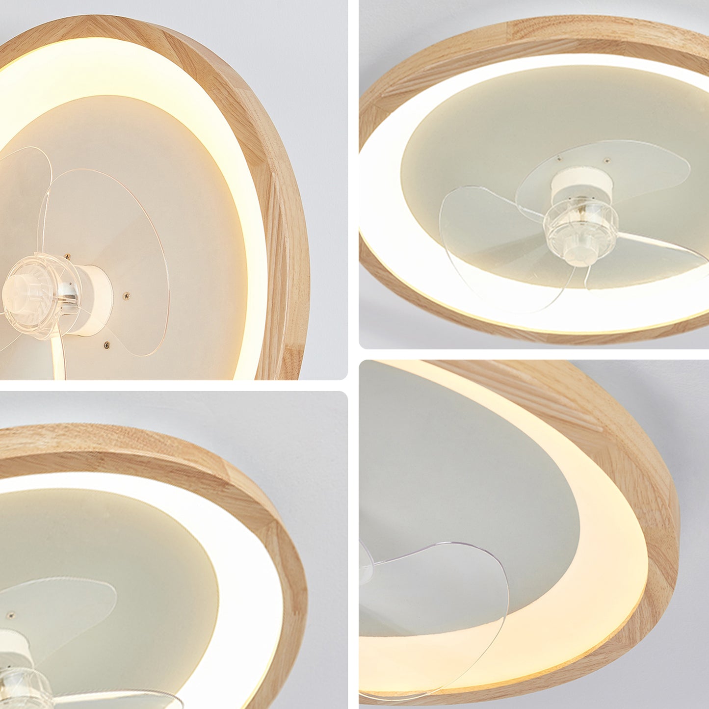 WOMO Low Profile Ceiling Fan With Bright Light- WM5266
