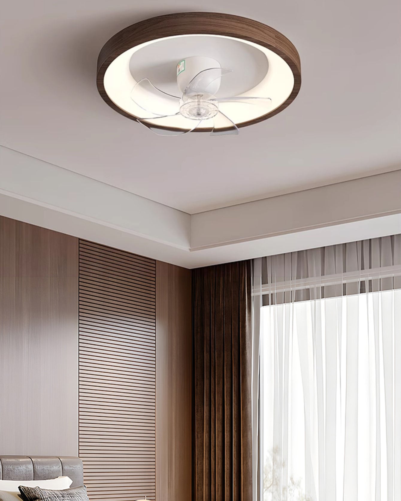 WOMO Retractable Low Profile Ceiling Fan Lamp - WM5271