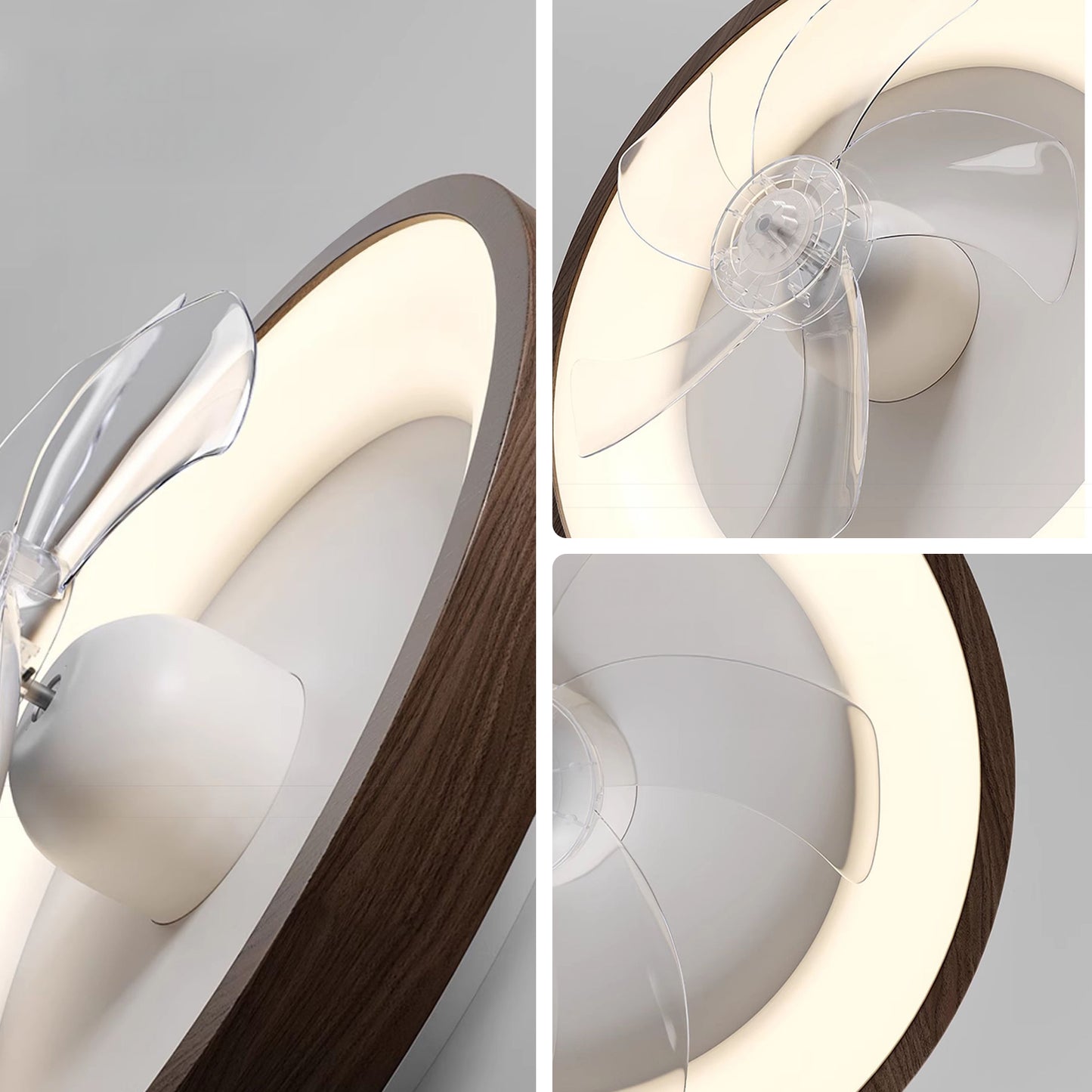 WOMO Retractable Low Profile Ceiling Fan Lamp - WM5271