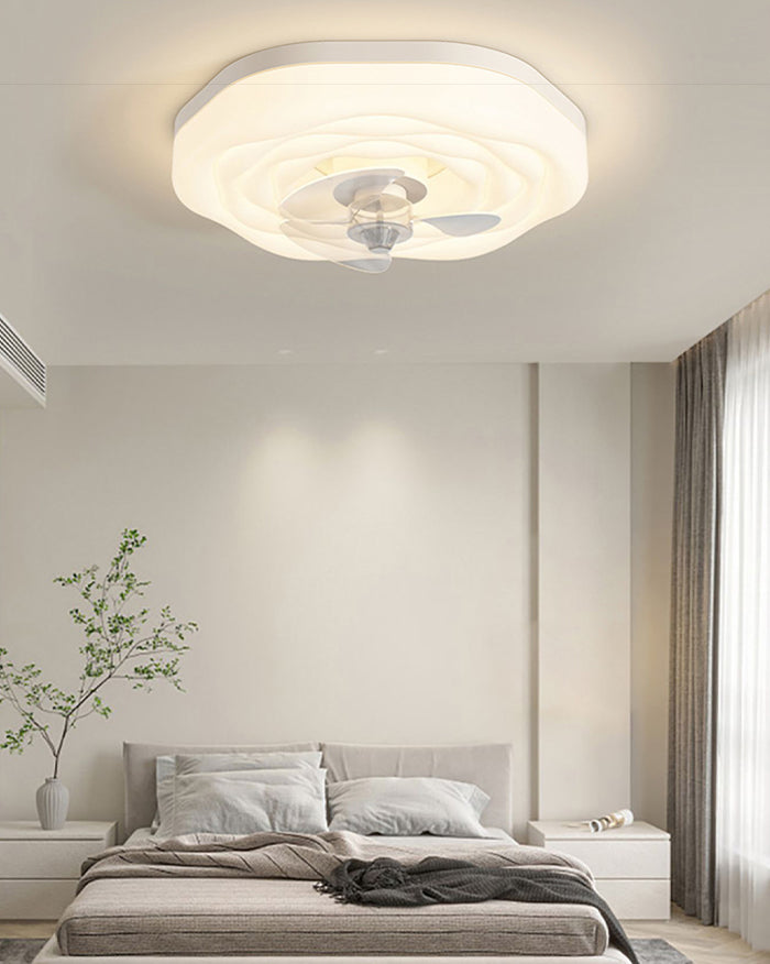 WOMO Flower Low Profile Ceiling Fan Lamp -WM5272