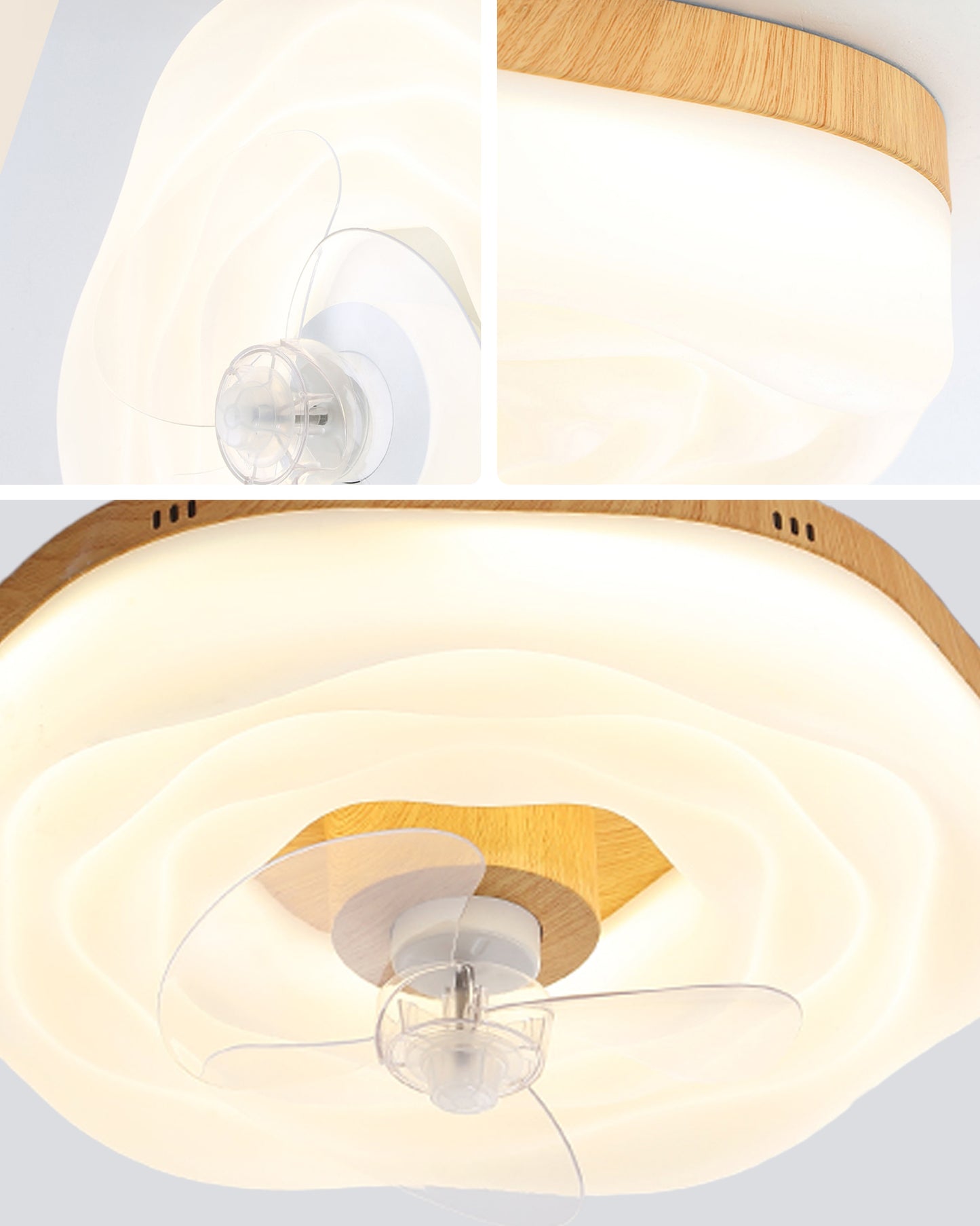 WOMO Flower Low Profile Ceiling Fan Lamp -WM5272