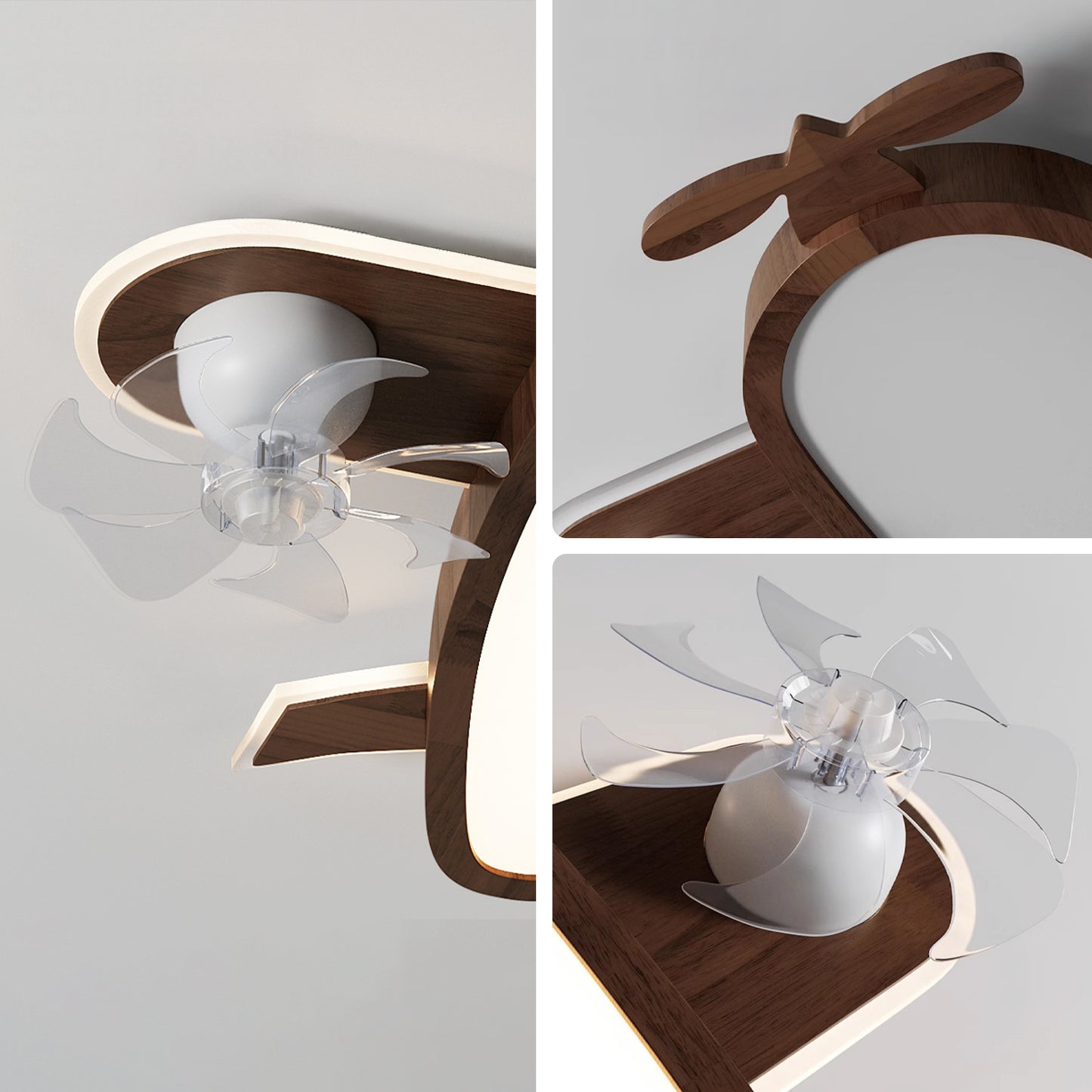 WOMO Propeller Low Profile Ceiling Fan Lamp - WM5274