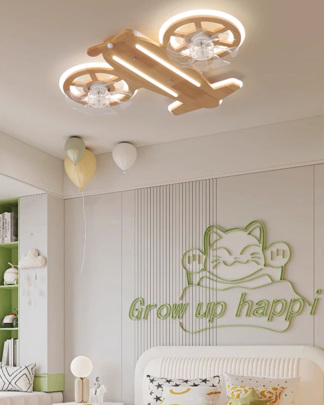 WOMO Propeller Low Profile Ceiling Fan Lamp - WM5275