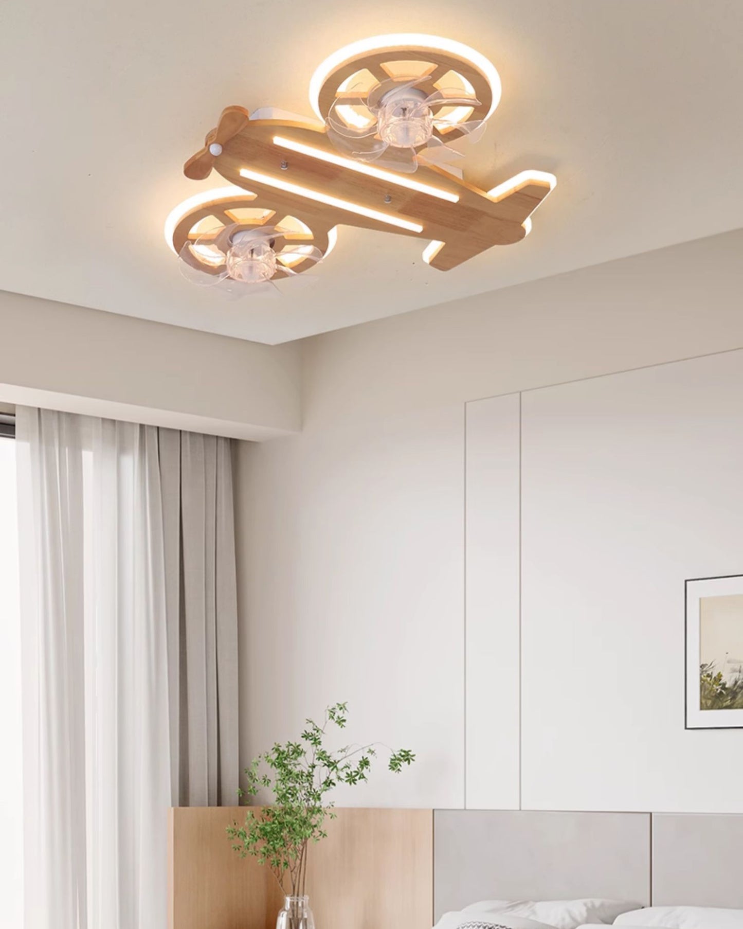 WOMO Propeller Low Profile Ceiling Fan Lamp - WM5275