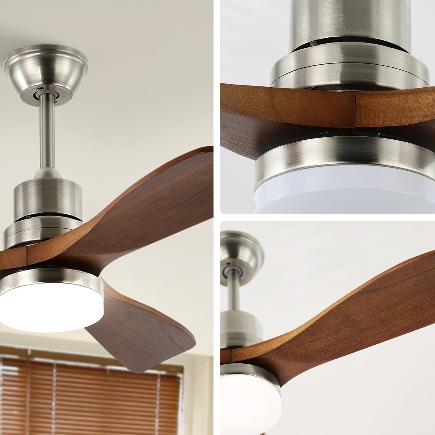 WOMO Mid Century Modern Ceiling Fan Lamp - WM5276