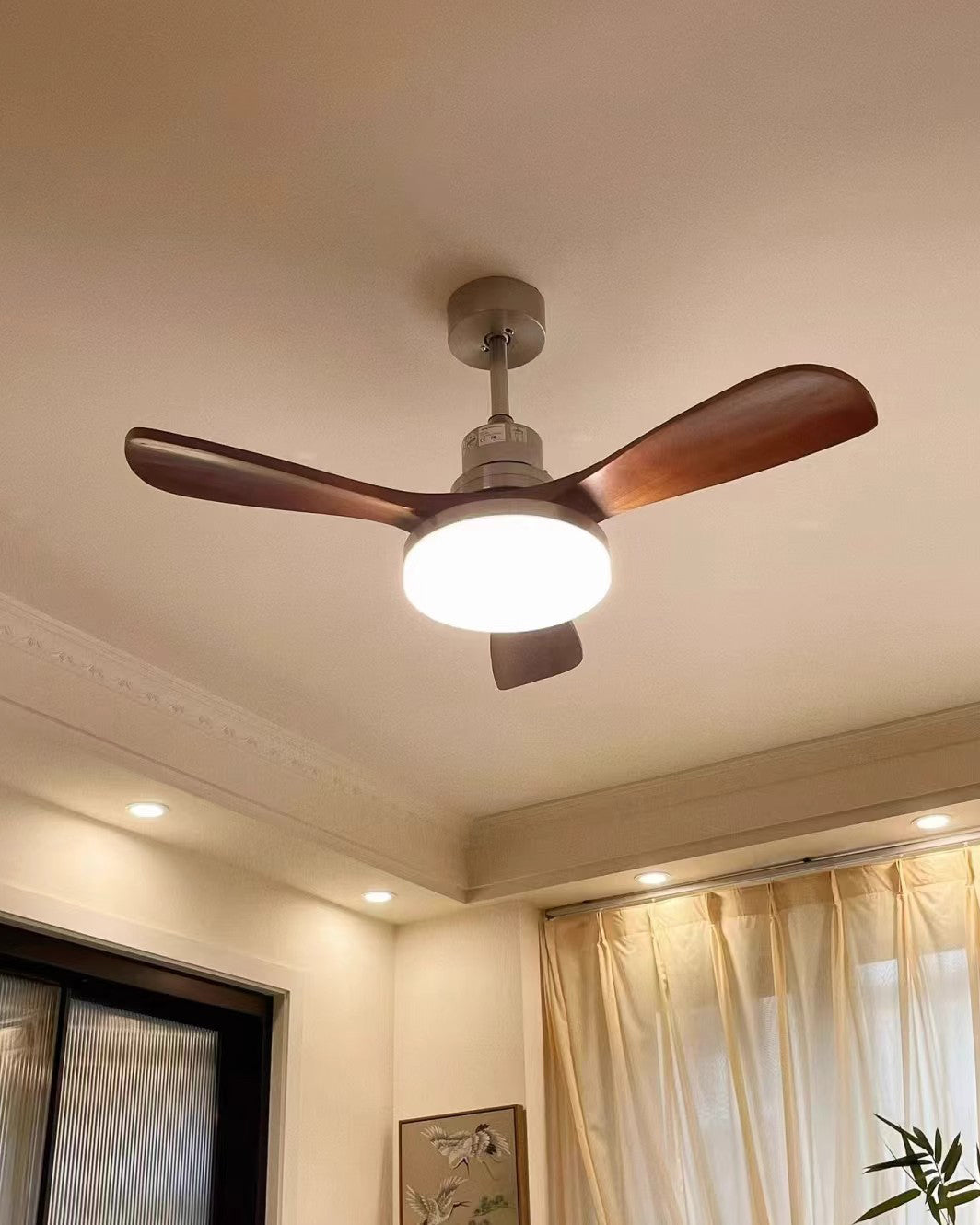 WOMO Mid Century Modern Ceiling Fan Lamp - WM5278