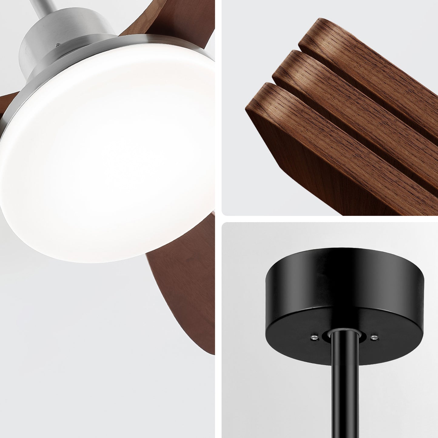 WOMO Mid Century Modern Ceiling Fan Lamp - WM5278