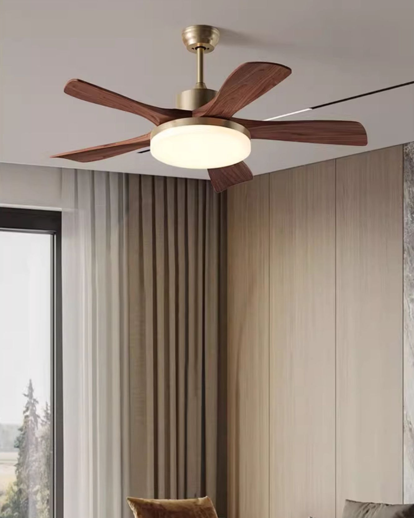 WOMO Mid Century Modern Ceiling Fan Lamp - WM5279
