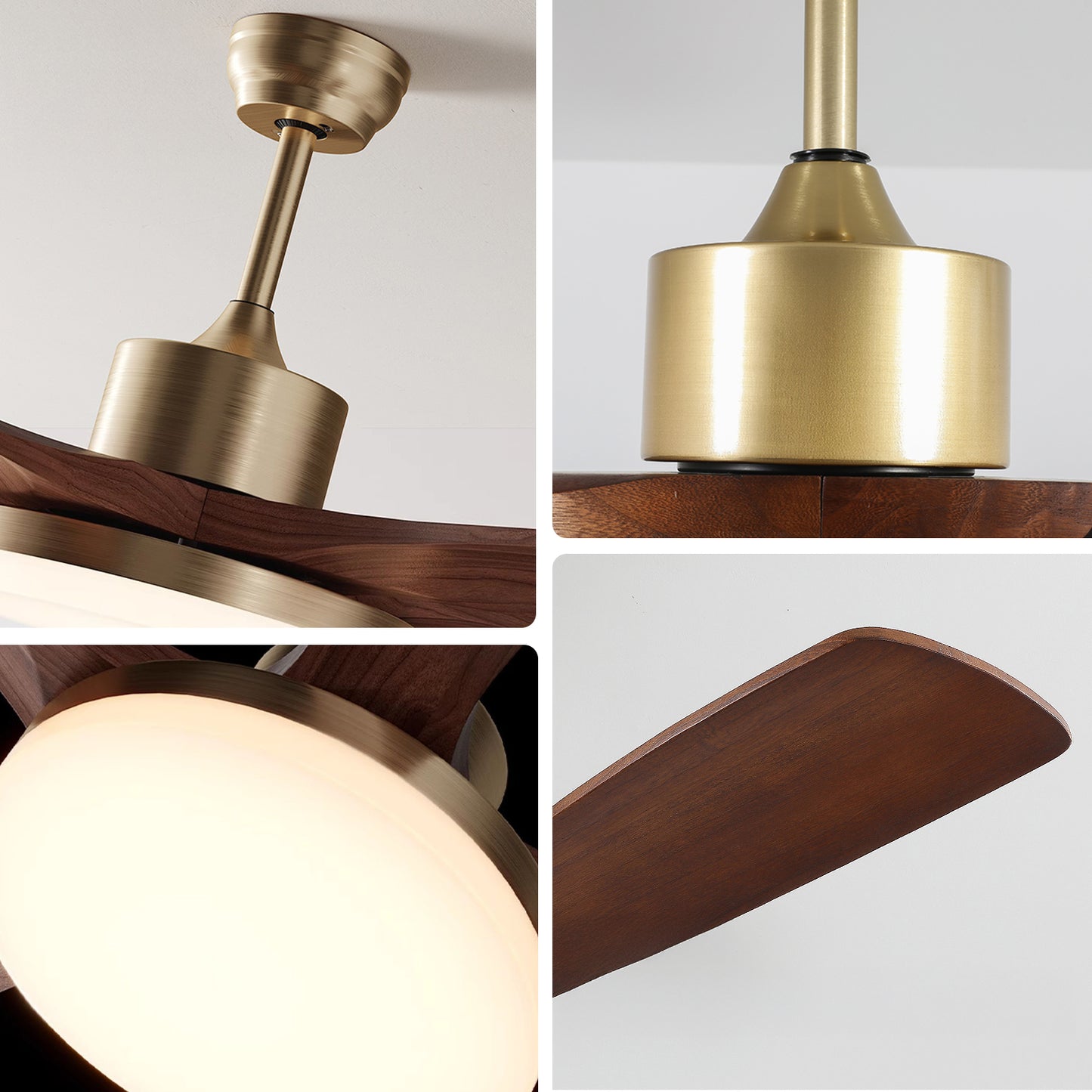 WOMO Mid Century Modern Ceiling Fan Lamp - WM5279