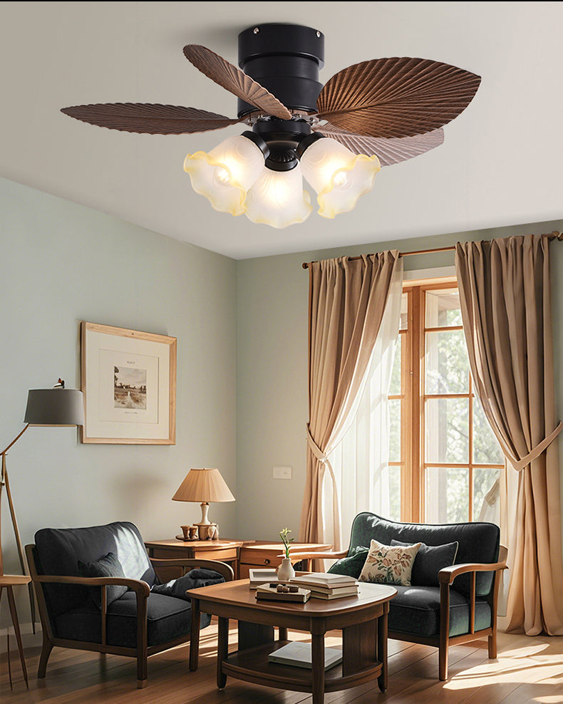 WOMO Flower Low Profile Ceiling Fan Lamp - WM5282b