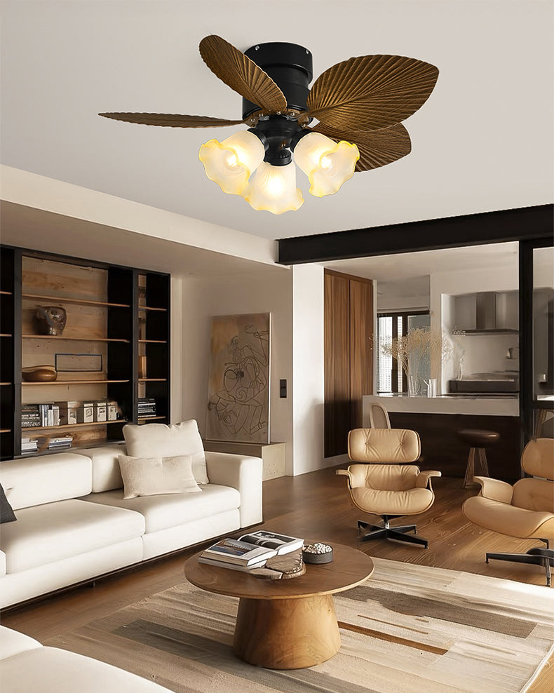 WOMO Flower Low Profile Ceiling Fan Lamp - WM5282b