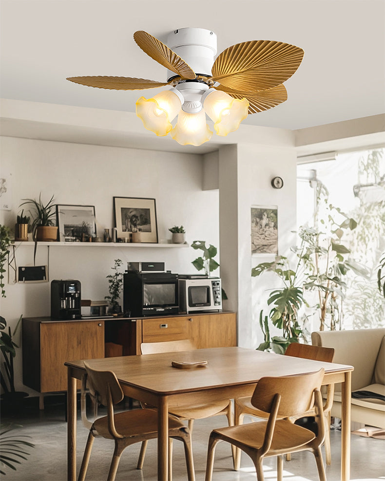 WOMO Flower Low Profile Ceiling Fan Lamp - WM5282b