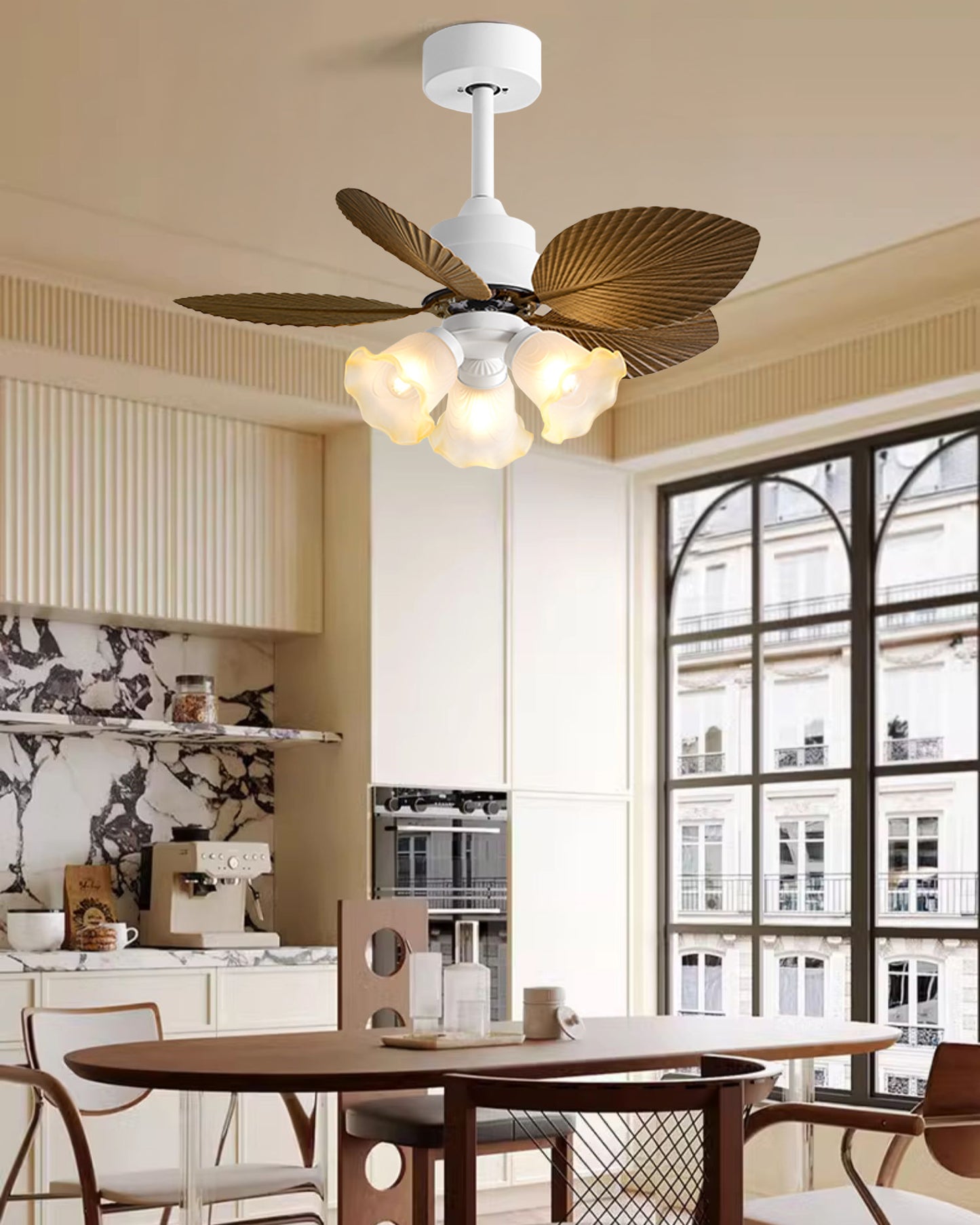WOMO 32 Inch Flower Ceiling Fan Lamp - WM5282a