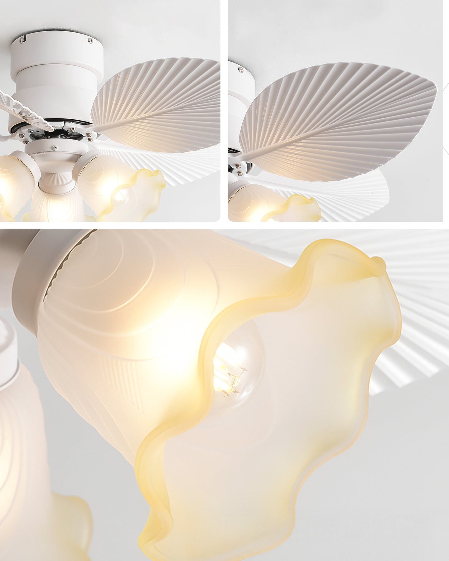 WOMO Flower Low Profile Ceiling Fan Lamp - WM5282b