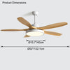 WOMO Scandi Wende-Deckenventilator mit Licht-WM5002 thumbnail