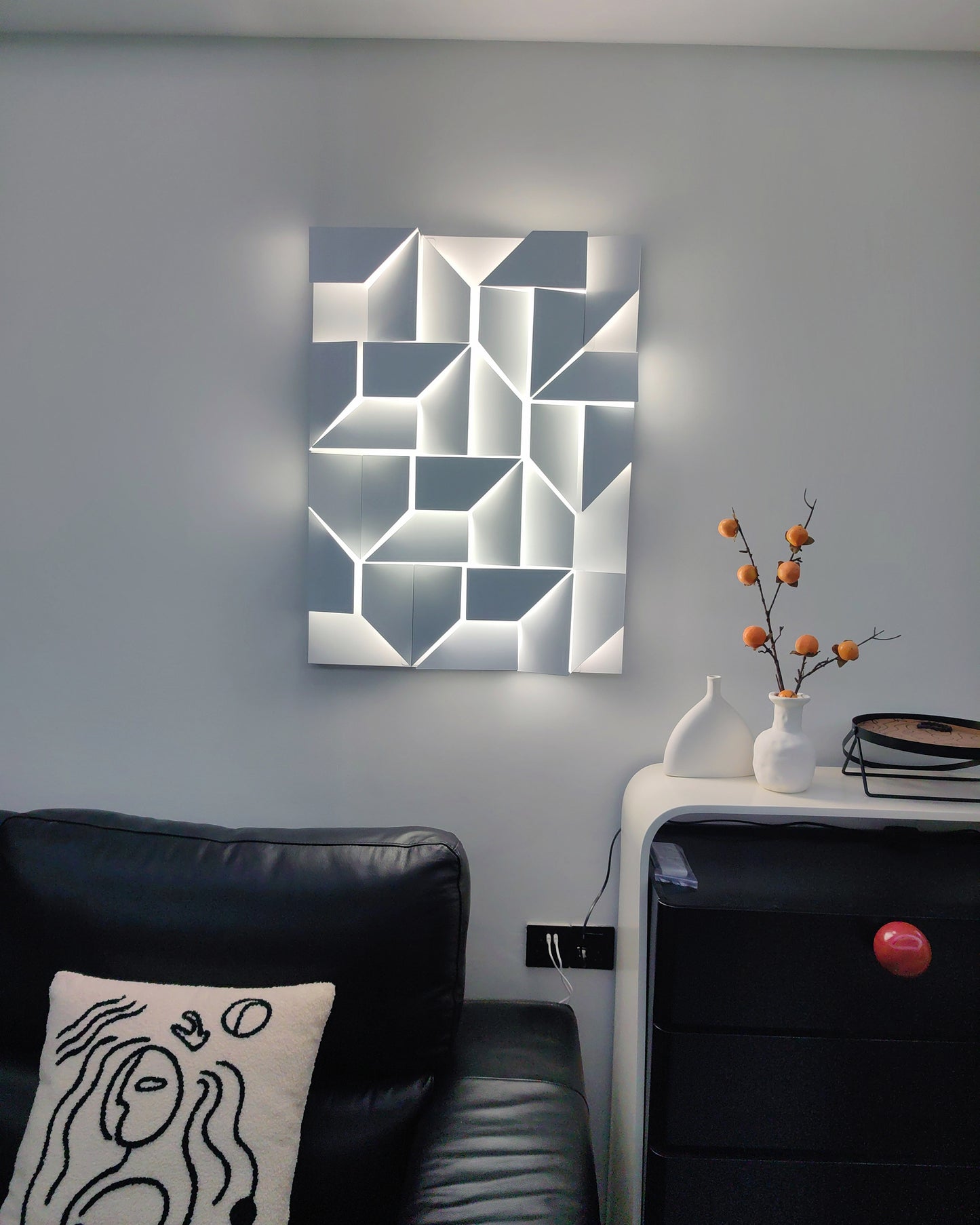 WOMO Rectangular Sculptural Art Wall Sconce-WM6020