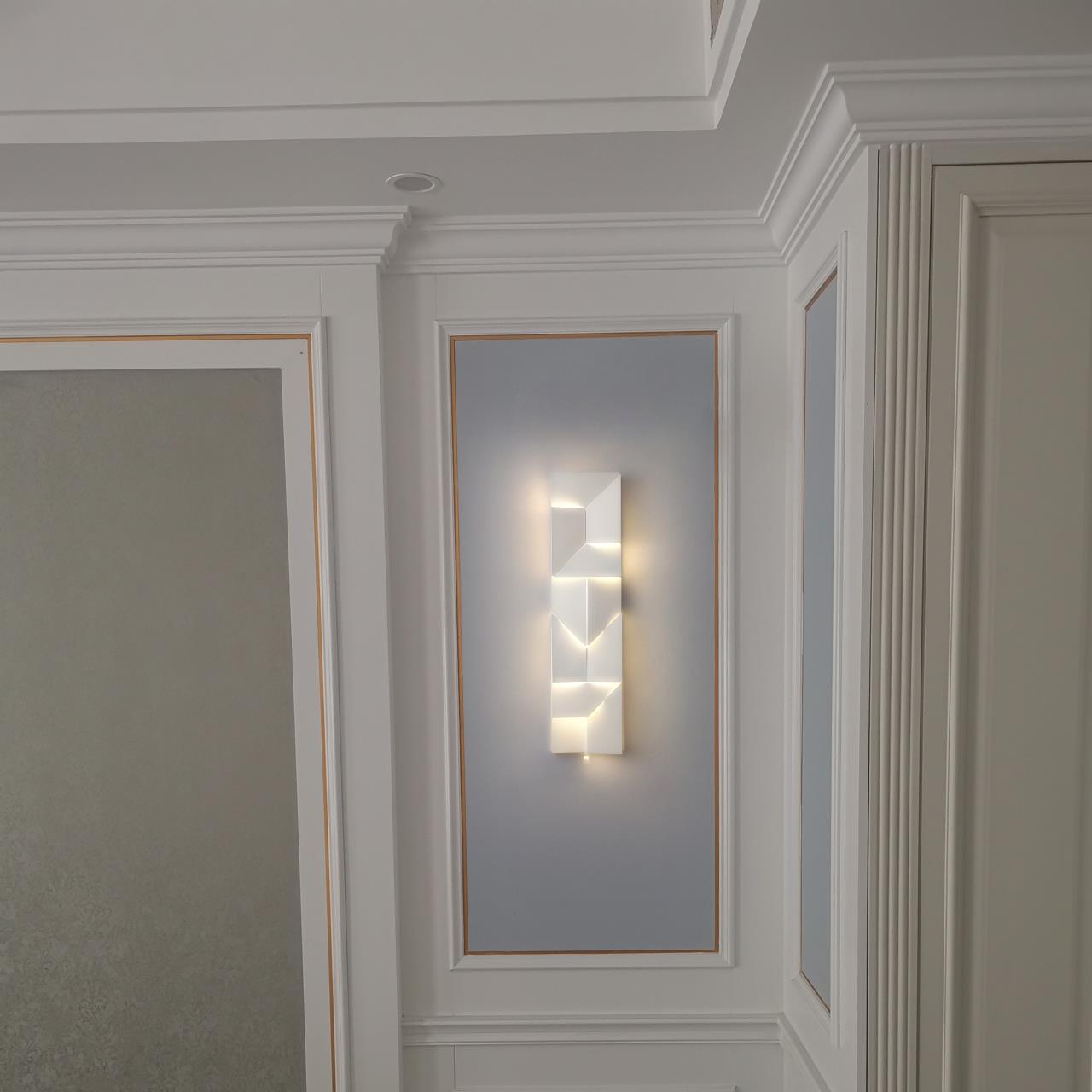 WOMO Rectangular Sculptural Art Wall Sconce-WM6020