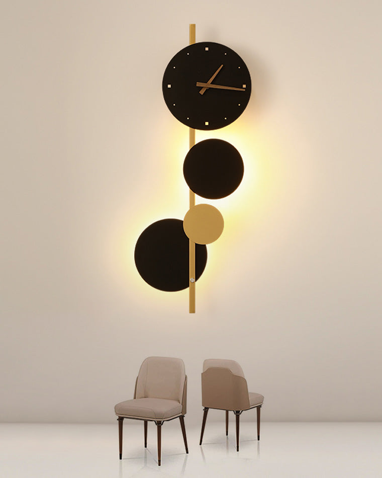WOMO Sculptural Wall Clock with Led Light-WM6087