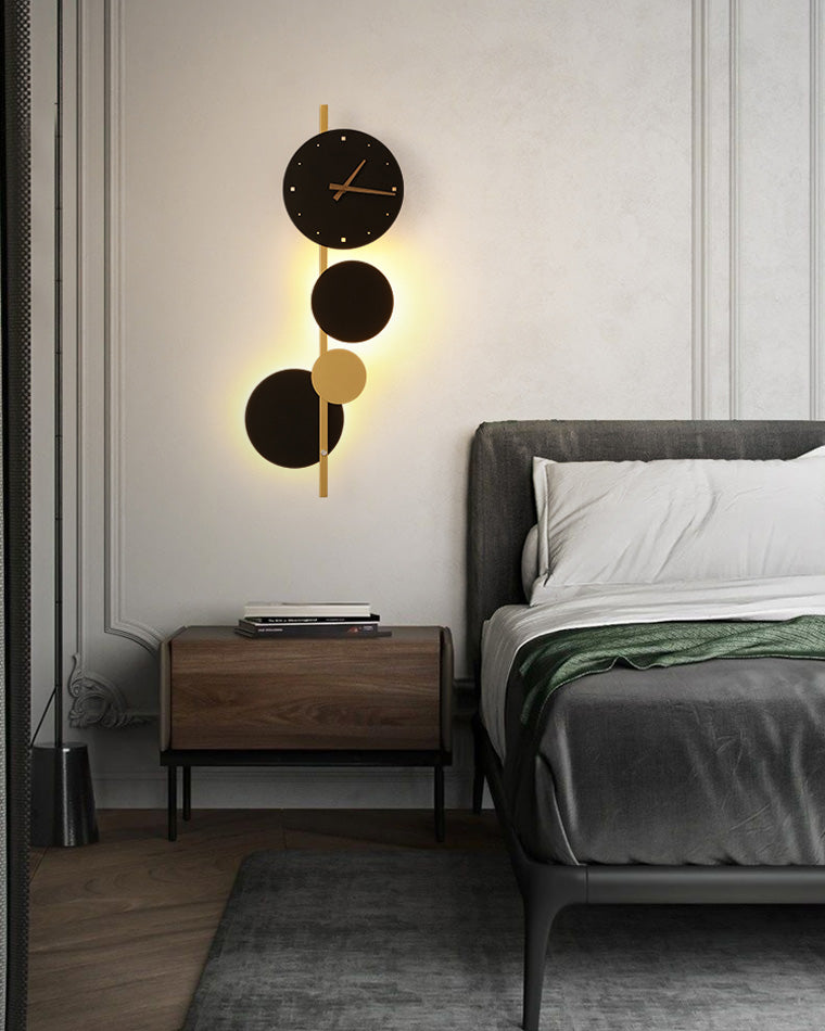 WOMO Sculptural Wall Clock with Led Light-WM6087