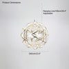 WOMO Designer LED Pendelleuchte SLV Chrom Kugel -WM2091 thumbnail