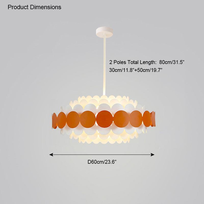 WOMO Scandi Scalloped Round Chandelier-WM2140