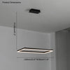 WOMO Metall Schwarzer LED Kronleuchter Rechteckig Für hohe decken-WM2120 thumbnail