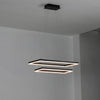 WOMO Metall Schwarzer LED Kronleuchter Rechteckig Für hohe decken-WM2120 thumbnail