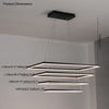 WOMO Metall Schwarzer LED Kronleuchter Rechteckig Für hohe decken-WM2120 thumbnail