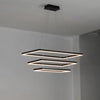 WOMO Metall Schwarzer LED Kronleuchter Rechteckig Für hohe decken-WM2120 thumbnail