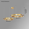 WOMO Schwarz/Gold Ring Led Kronleuchter-WM2009 thumbnail