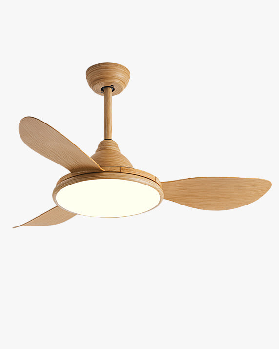 WOMO Modern Oak-look Ceiling Fan Lamp - WM5185