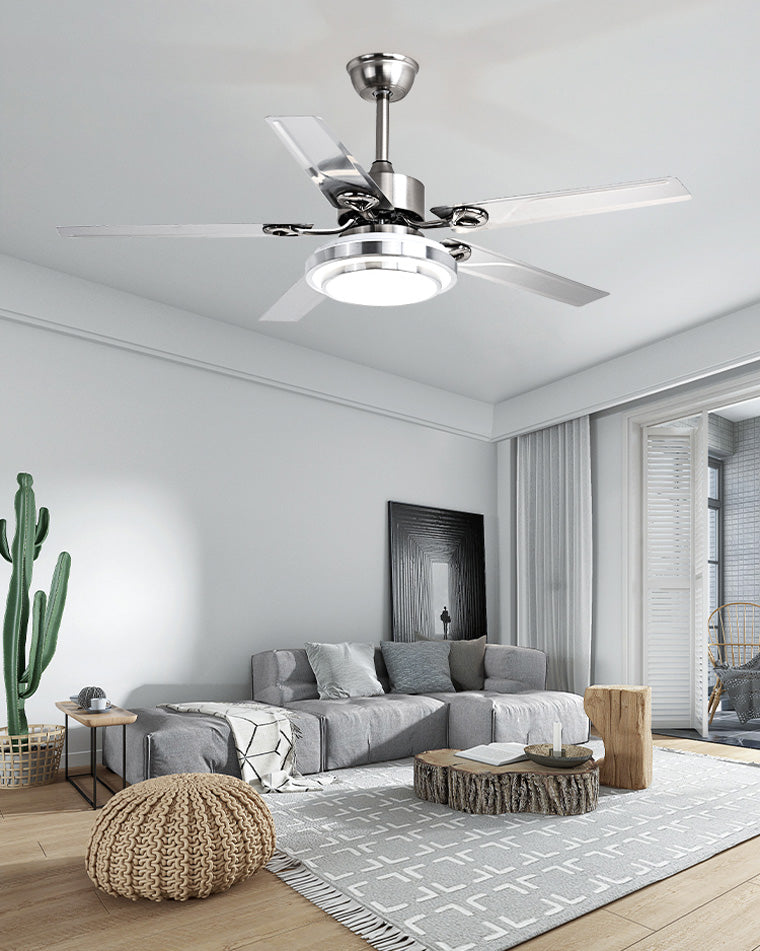 WOMO Slimline Stainless Steel Ceiling Fan Lamp-WM5112
