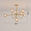 WOMO Mid Century Kronleuchter Glaskugel schlafzimmer-WM2255 thumbnail