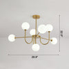 WOMO Mid Century Kronleuchter Glaskugel schlafzimmer-WM2255 thumbnail