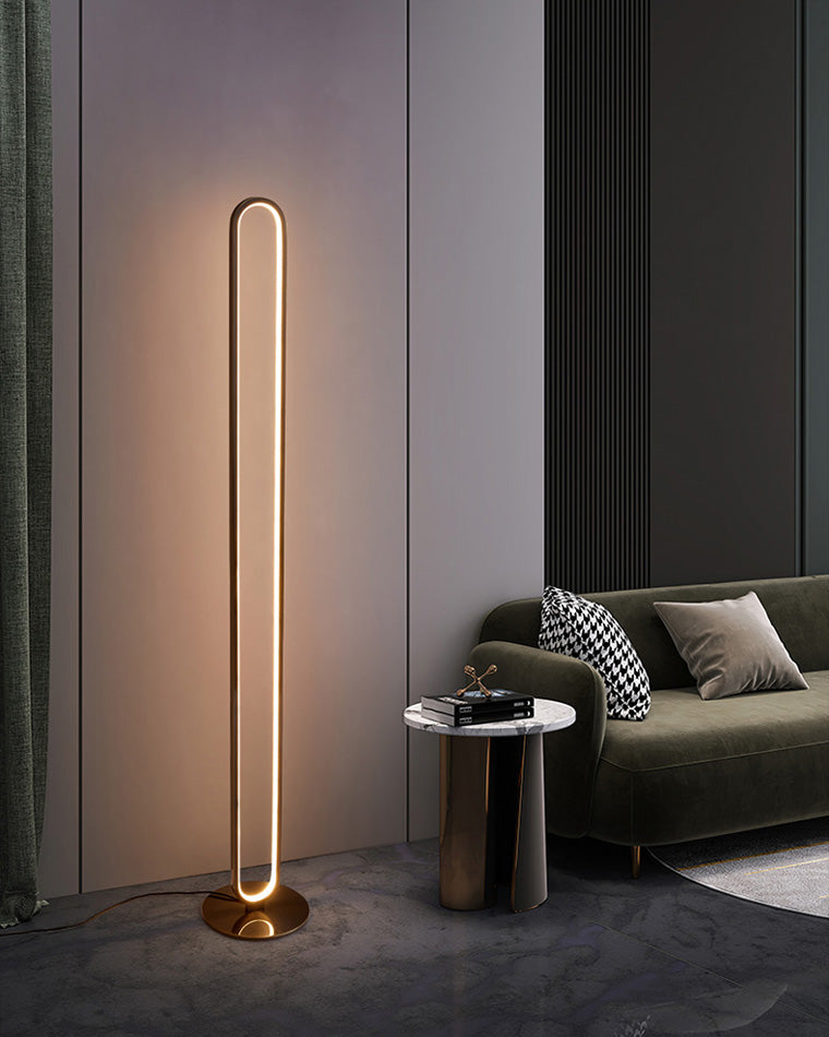 WOMO Oval Skinny Corner Floor Lamp-WM7009