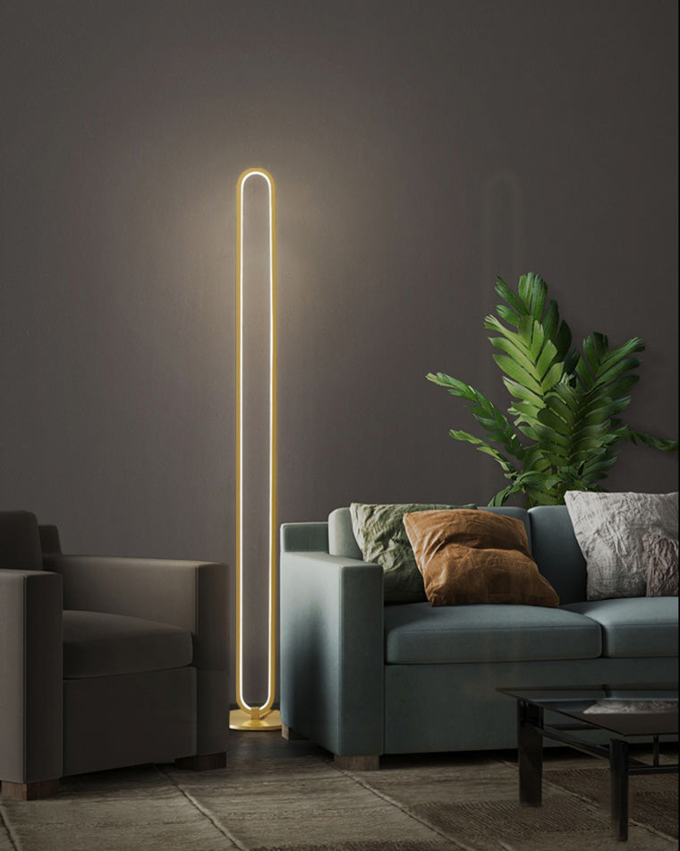 WOMO Oval Skinny Corner Floor Lamp-WM7009