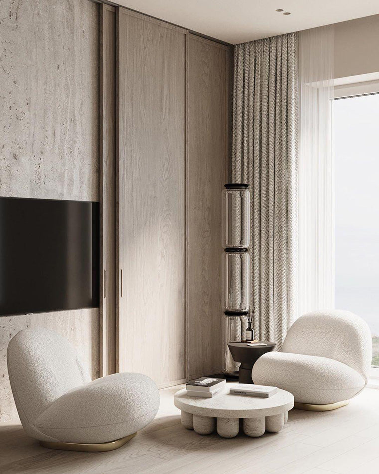 WOMO Glass Column Torchiere Floor Lamp-WM7018