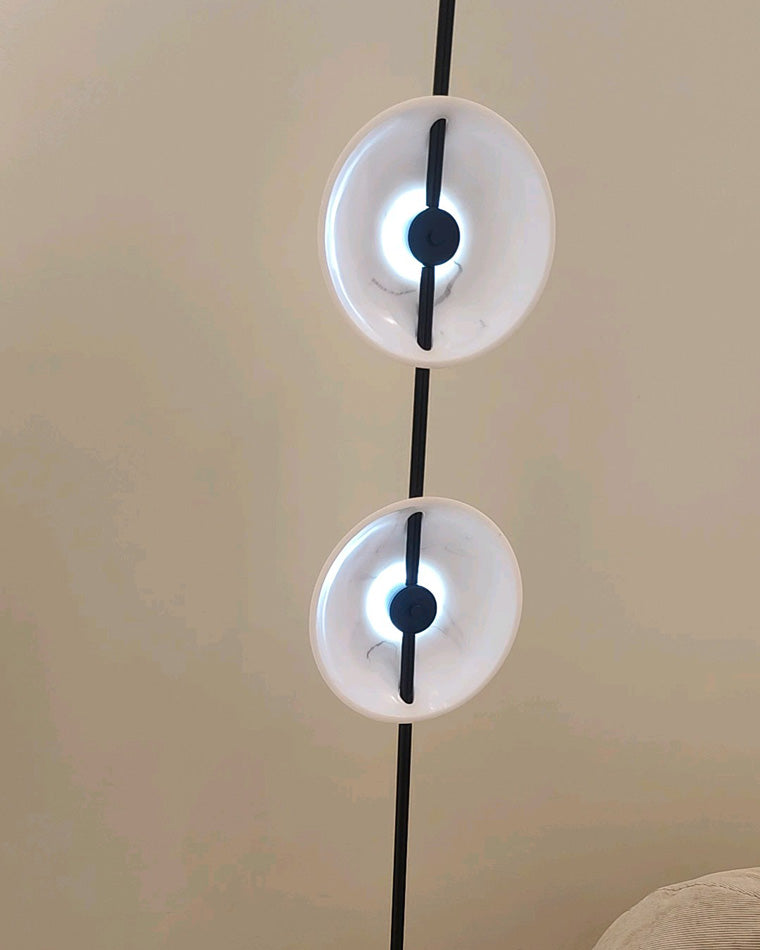 WOMO 2-bulb Marble Floor Lamp-WM7032