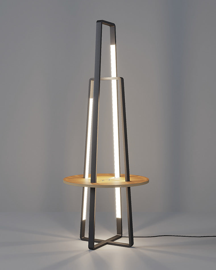 WOMO Tower Floor Lamp with Shelf-WM7048
