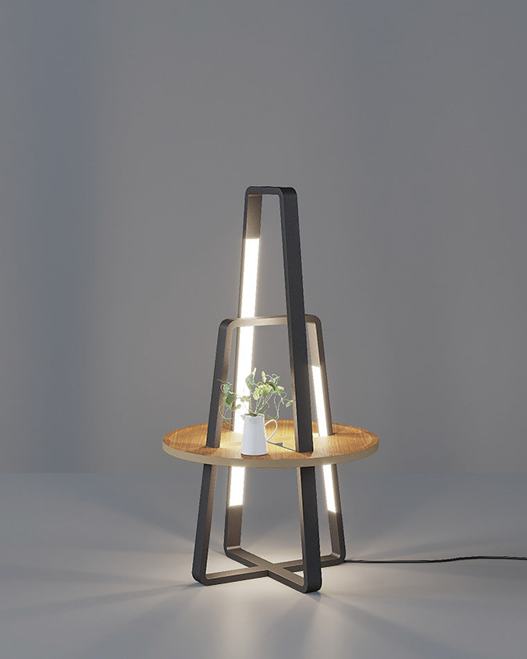 WOMO Tower Floor Lamp with Shelf-WM7048