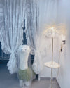 WOMO Federpalmen-Stehlampe mit Tablett-WM7052 thumbnail