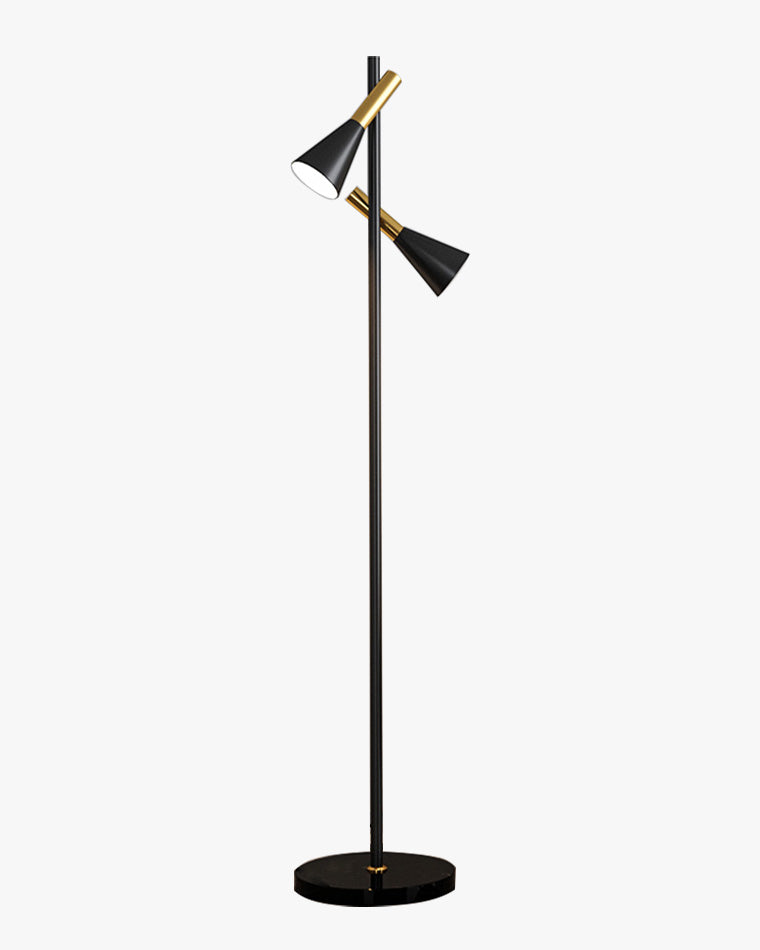 WOMO Stehlampe mit 2 Glühbirnen und verstellbarem Ständer - WM7067